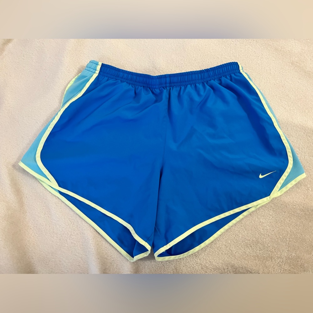 Nike Dri fit blue running shorts with liners